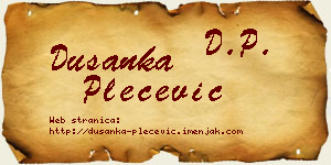 Dušanka Plećević vizit kartica